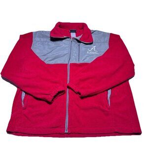 Vintage Alabama Crimson Tide Full Zip Fleece Jacket Genuine Stuff SIZE LARGE